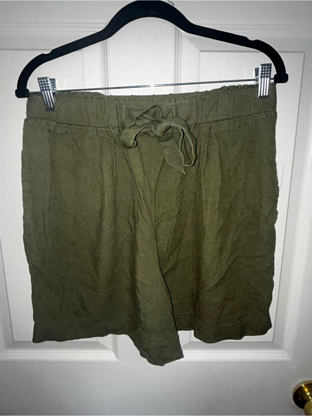 BCBGeneration Olive Drawstring Cargo Shorts